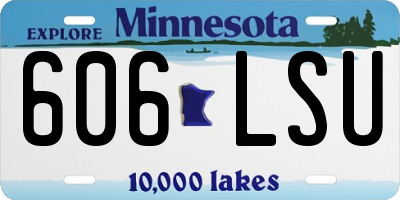 MN license plate 606LSU