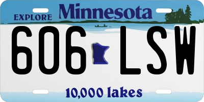 MN license plate 606LSW