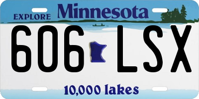 MN license plate 606LSX