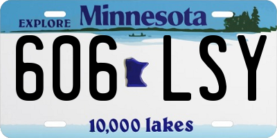 MN license plate 606LSY
