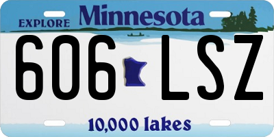 MN license plate 606LSZ