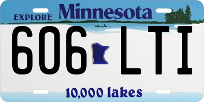 MN license plate 606LTI
