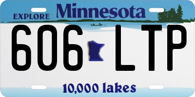 MN license plate 606LTP
