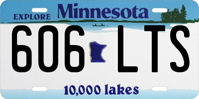 MN license plate 606LTS