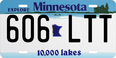 MN license plate 606LTT