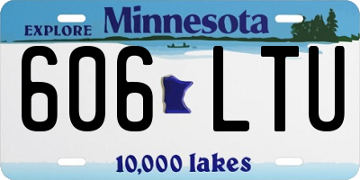 MN license plate 606LTU