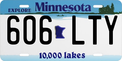 MN license plate 606LTY