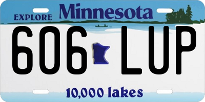 MN license plate 606LUP