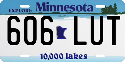 MN license plate 606LUT