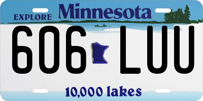 MN license plate 606LUU