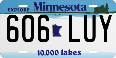 MN license plate 606LUY