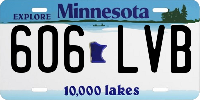 MN license plate 606LVB