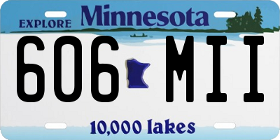 MN license plate 606MII