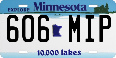 MN license plate 606MIP