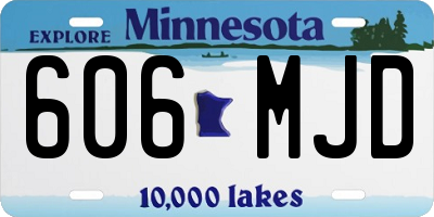 MN license plate 606MJD