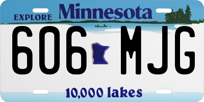 MN license plate 606MJG