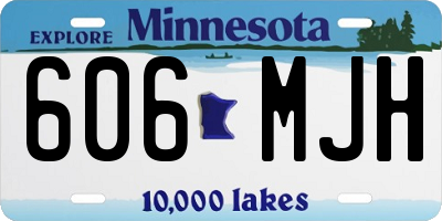 MN license plate 606MJH
