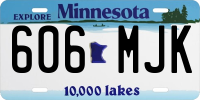 MN license plate 606MJK