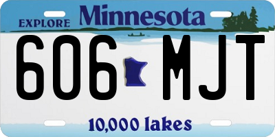 MN license plate 606MJT