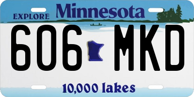 MN license plate 606MKD