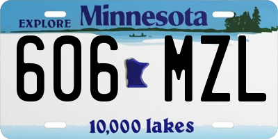 MN license plate 606MZL