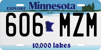 MN license plate 606MZM