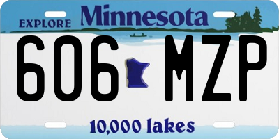 MN license plate 606MZP