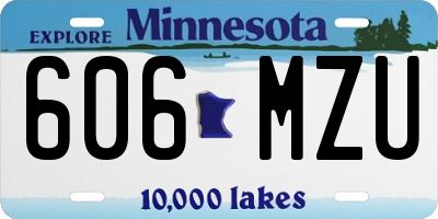 MN license plate 606MZU