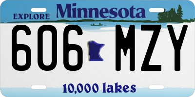 MN license plate 606MZY