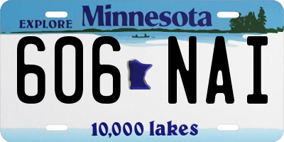 MN license plate 606NAI