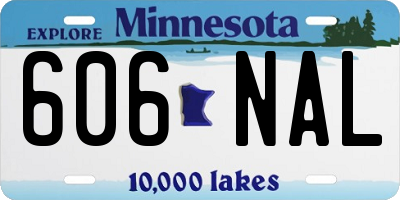 MN license plate 606NAL