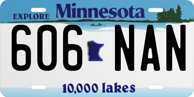 MN license plate 606NAN