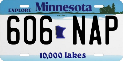 MN license plate 606NAP