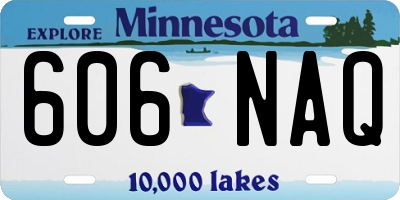 MN license plate 606NAQ