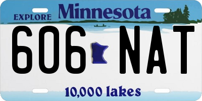 MN license plate 606NAT
