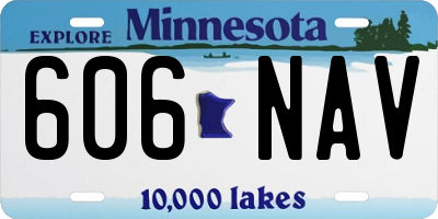 MN license plate 606NAV