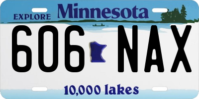 MN license plate 606NAX
