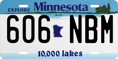 MN license plate 606NBM