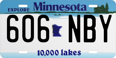 MN license plate 606NBY