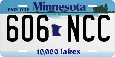 MN license plate 606NCC