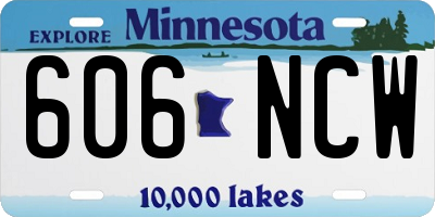 MN license plate 606NCW