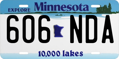 MN license plate 606NDA