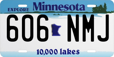MN license plate 606NMJ
