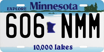 MN license plate 606NMM