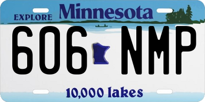 MN license plate 606NMP