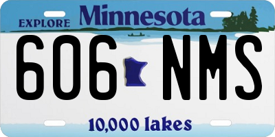 MN license plate 606NMS