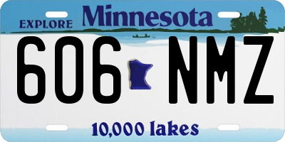 MN license plate 606NMZ