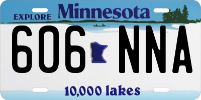 MN license plate 606NNA