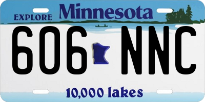 MN license plate 606NNC