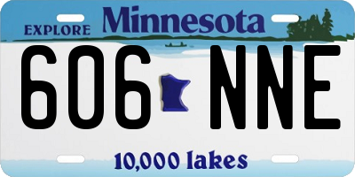 MN license plate 606NNE